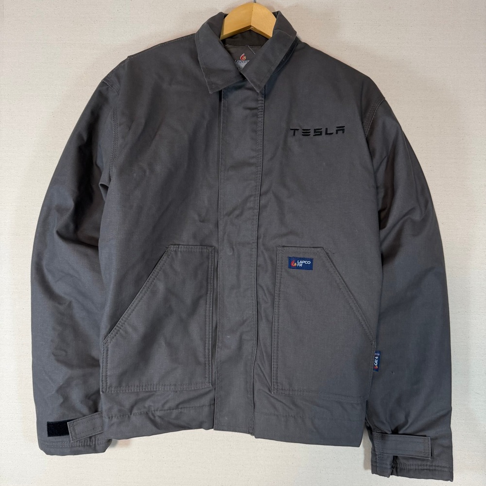 Tesla LAPCO FR Flame Resistant Work Jacket Grey CAT 4 NFPA 2112 Mens Small